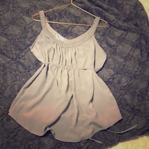 Beaded strap sleeveless top.